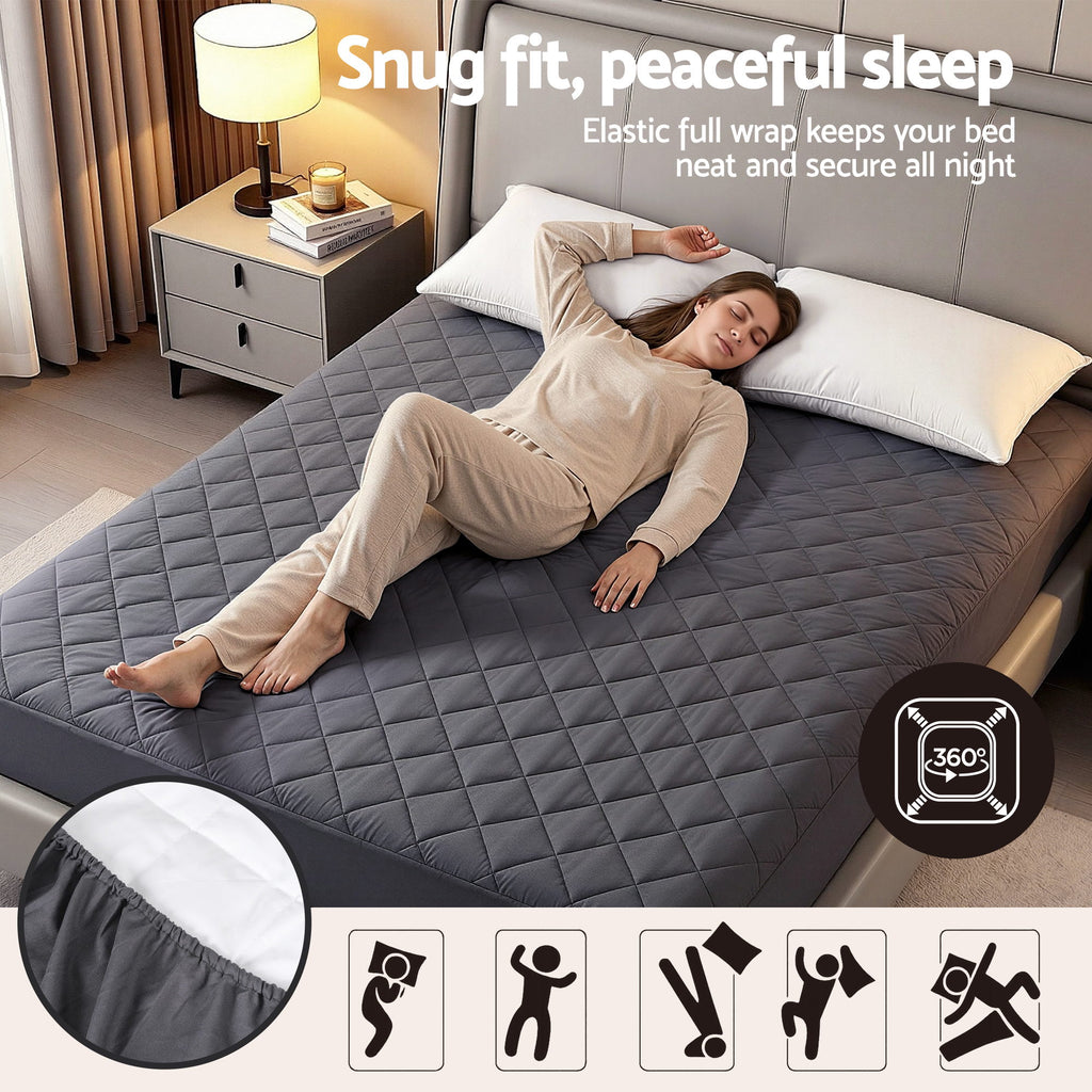 Giselle Bedding Water-Resistant Microfibre Mattress Protector – Queen