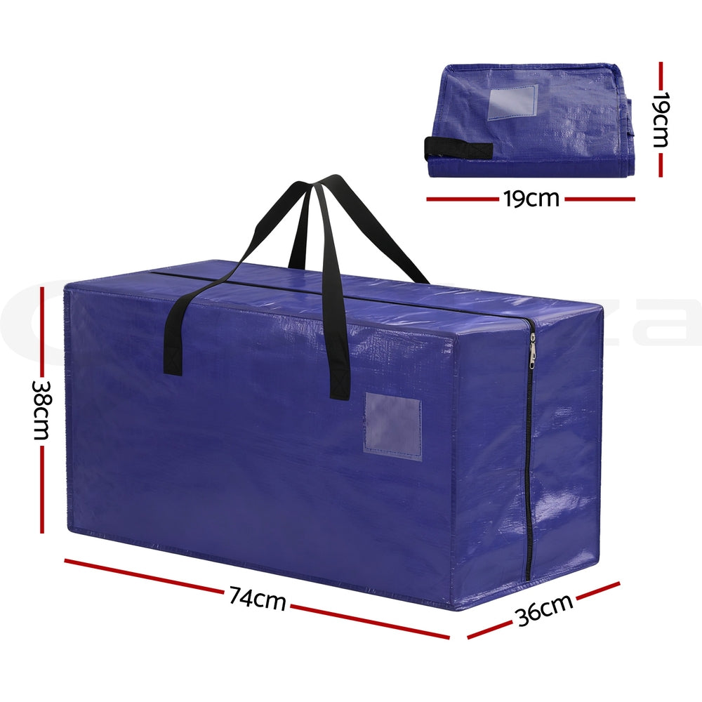 Artiss Large Moving and Storage Bags with Backpack Straps – Blue, 5 Pack