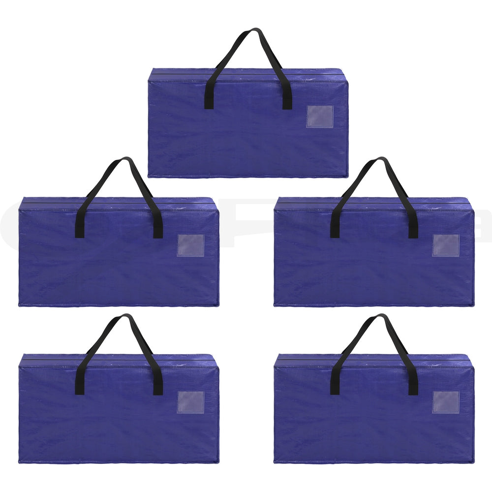 Artiss Large Moving and Storage Bags with Backpack Straps – Blue, 5 Pack