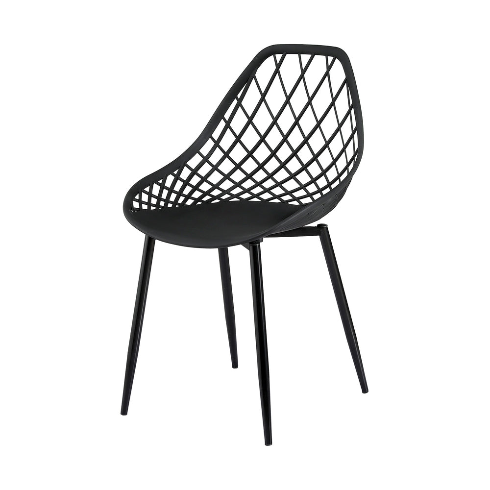 Gardeon 4PC Outdoor Dining Chairs PP Lounge Chair Patio Garden Furniture Black