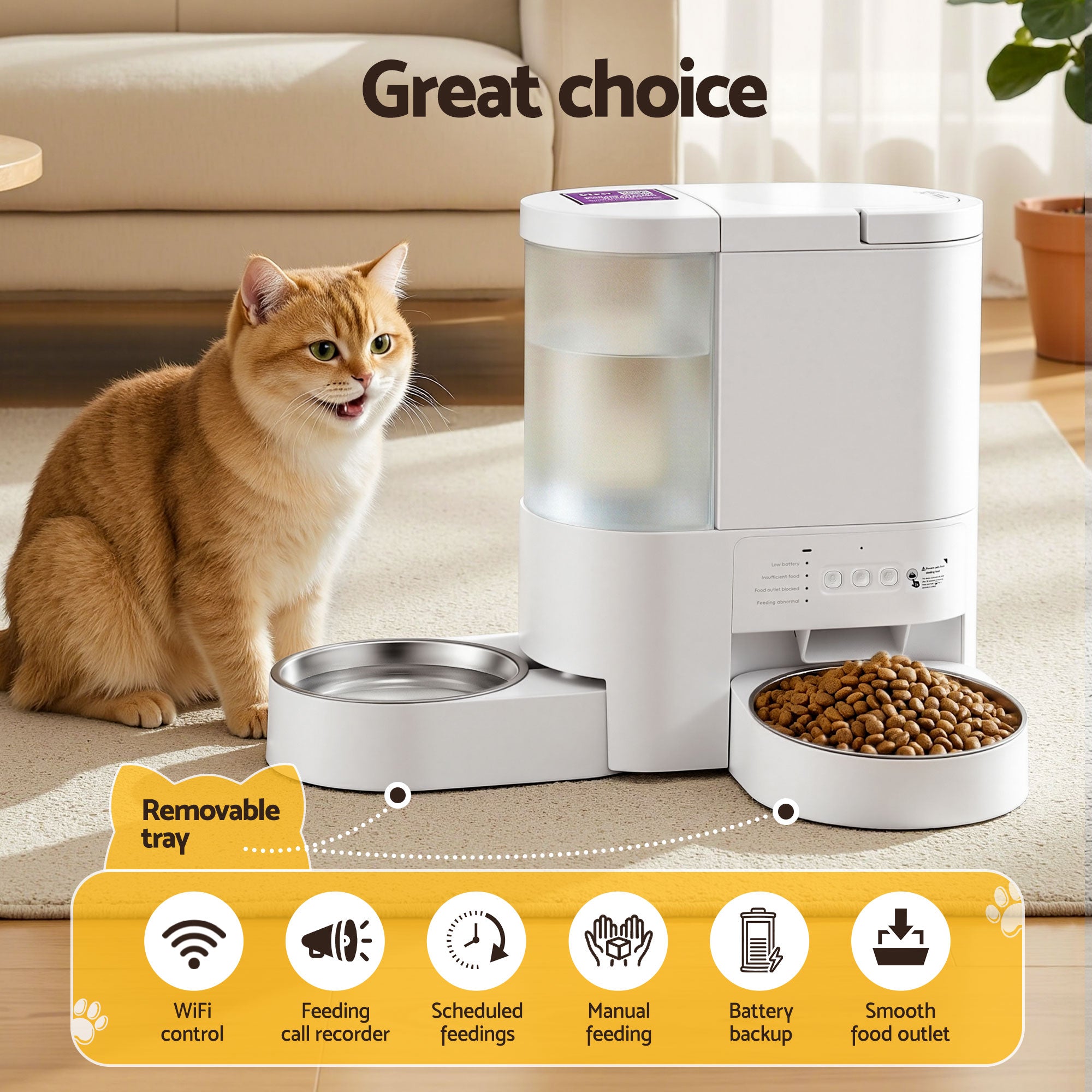 Automatic 2-in-1 Pet Feeder & Water Dispenser
