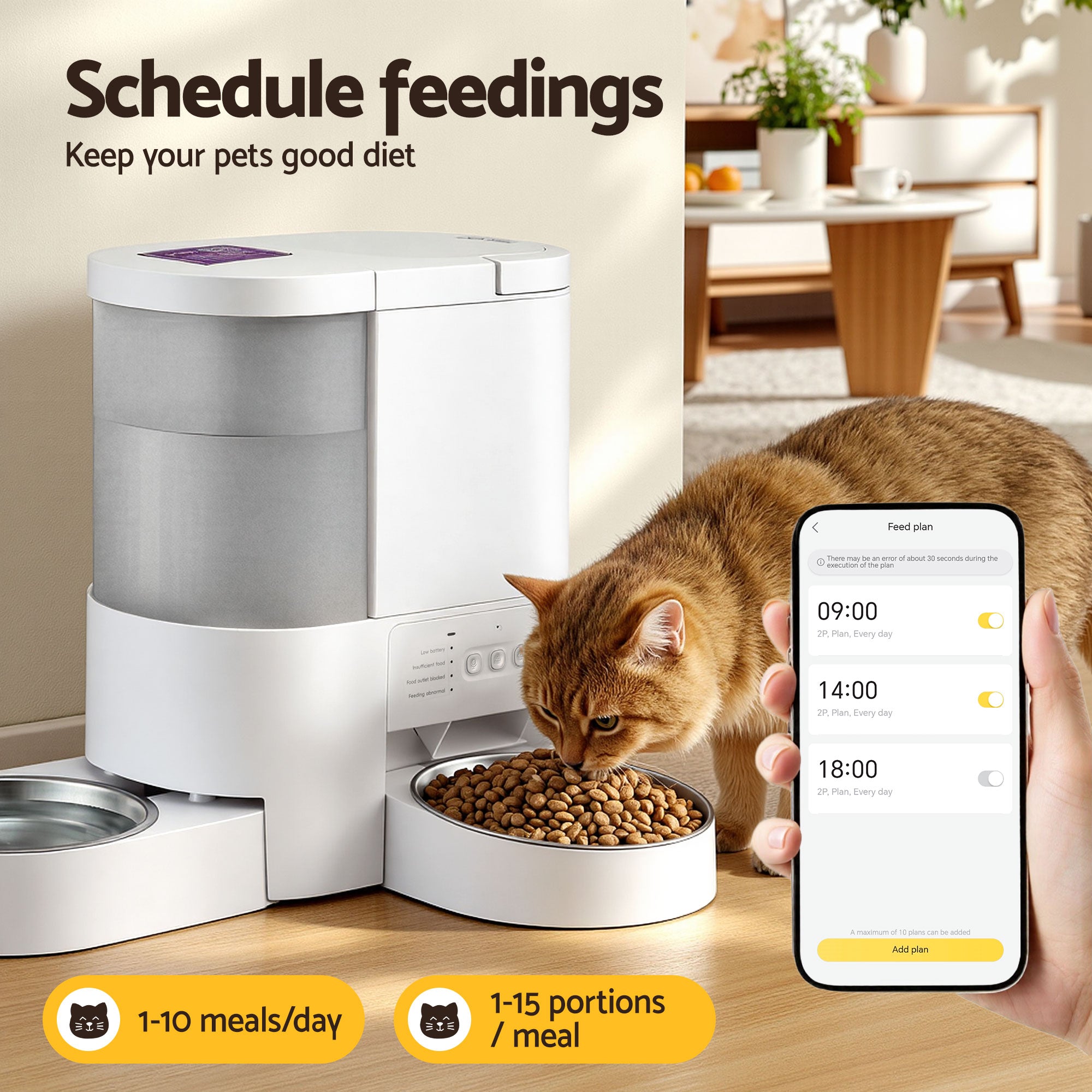 Automatic 2-in-1 Pet Feeder & Water Dispenser