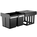 Cefito 2 × 15L Pull-Out Kitchen Bin – Black