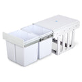 Cefito 2 × 15L Pull-Out Kitchen Bin – White