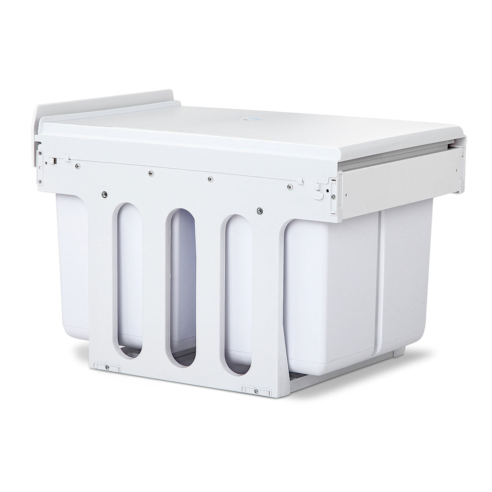 Cefito 2 × 15L Pull-Out Kitchen Bin – White