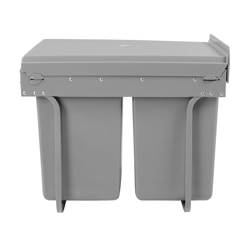 Cefito 2 × 20L Pull-Out Kitchen Bin – Grey