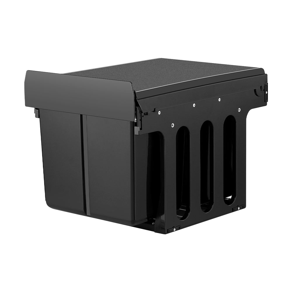 Cefito 31L Triple Pull-Out Kitchen Bin – Black
