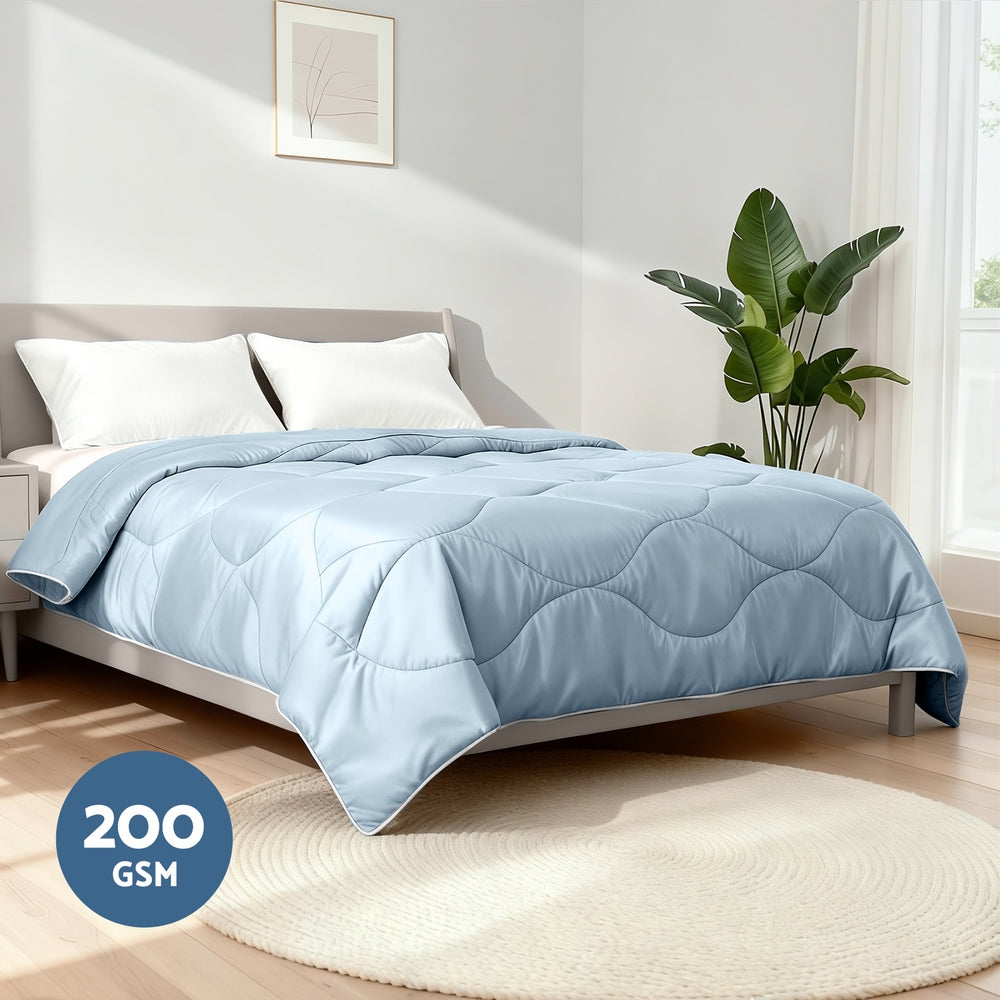 Giselle Bedding TENCEL™ Quilt – Blue, Queen, 200 GSM