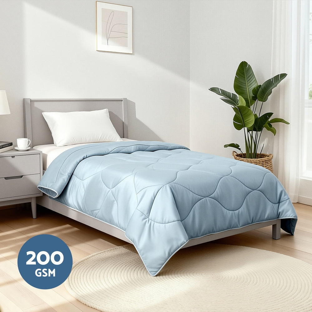 Giselle Bedding TENCEL™ Quilt – Blue, Single, 200 GSM