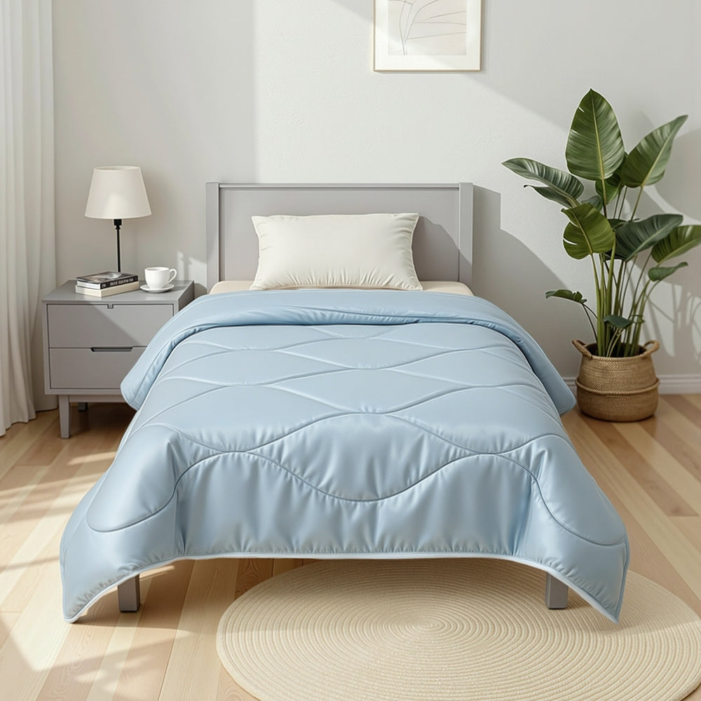 Giselle Bedding TENCEL™ Quilt – Blue, Single, 200 GSM