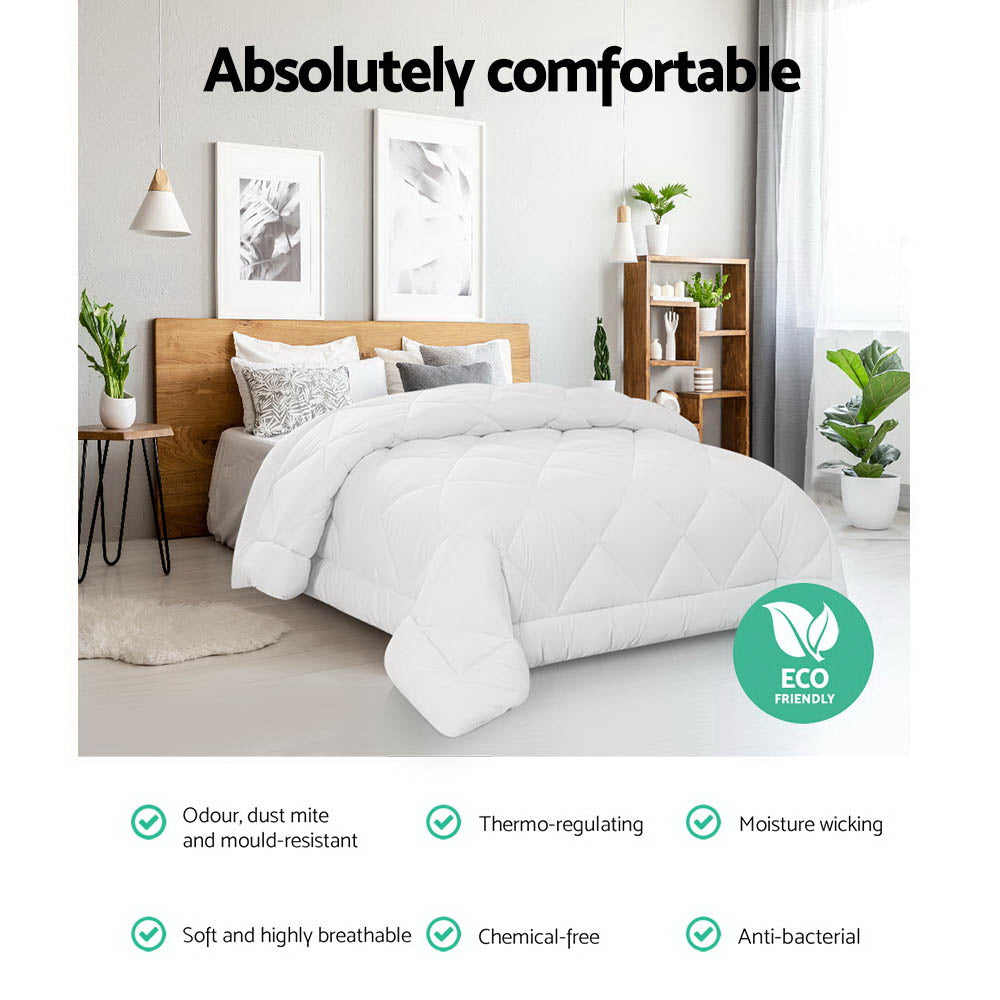 Giselle Bedding Bamboo and Hollow-Fibre Quilt – Queen, 700 GSM