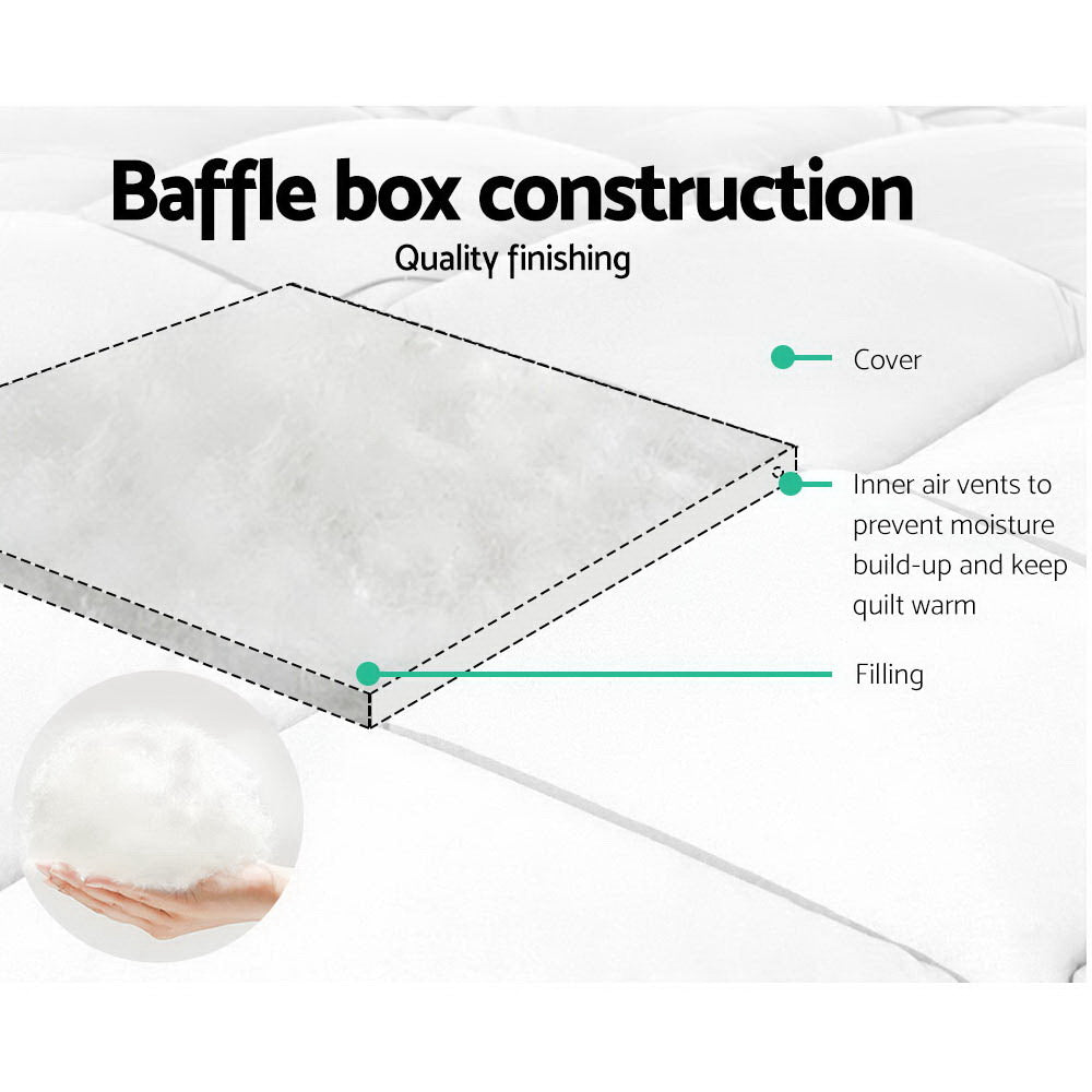 Giselle Bedding Bamboo and Hollow-Fibre Quilt – Queen, 700 GSM