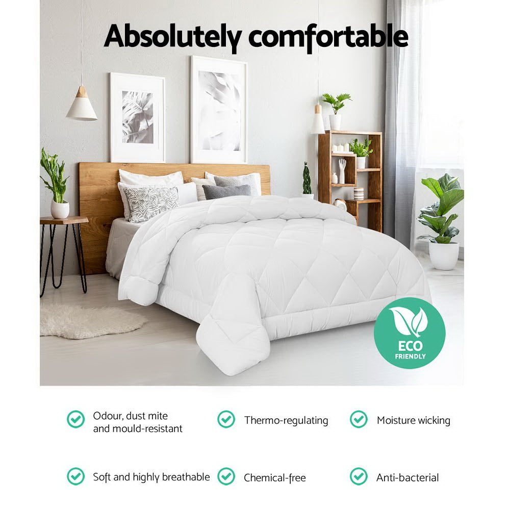 Giselle Bedding Bamboo and Hollow-Fibre Quilt – Queen, 800 GSM