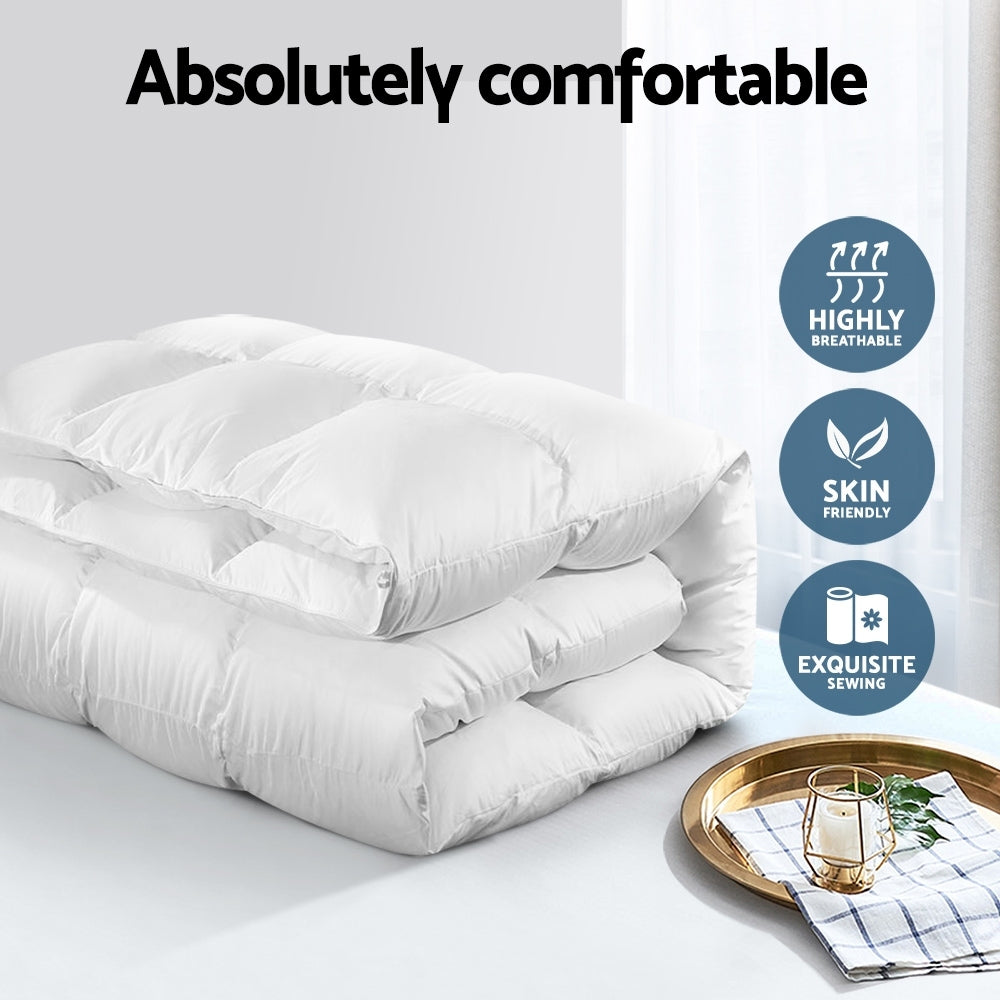 Giselle Bedding Duck Feather and Down Quilt – King, 700 GSM