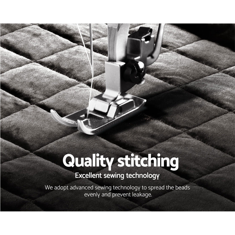 Giselle Bedding Faux Mink Quilt Set – Charcoal, Double
