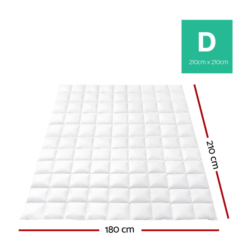 Giselle Bedding Goose Feather and Down Quilt – Double, 700 GSM