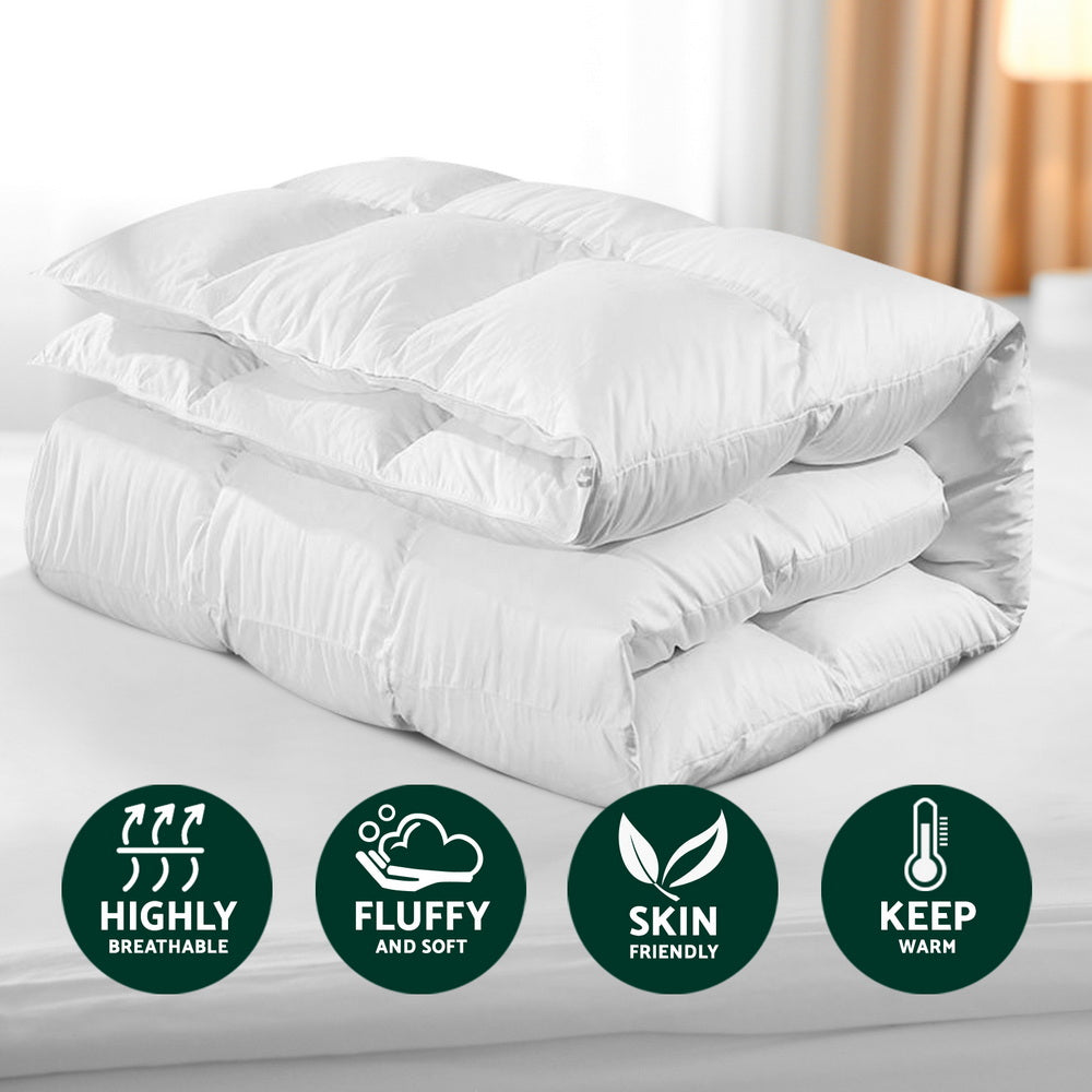 Giselle Bedding Goose Feather and Down Quilt – Double, 800 GSM