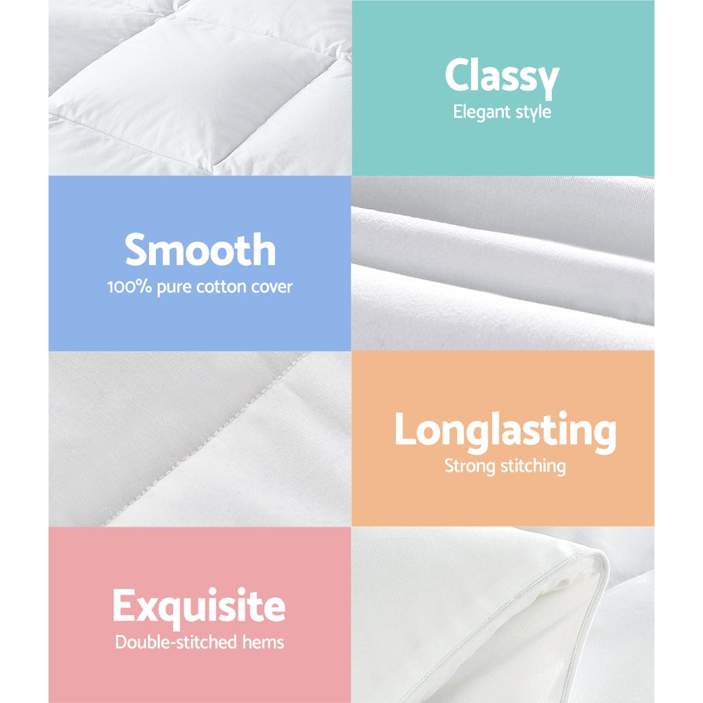 Giselle Bedding Goose Feather and Down Quilt – King, 800 GSM