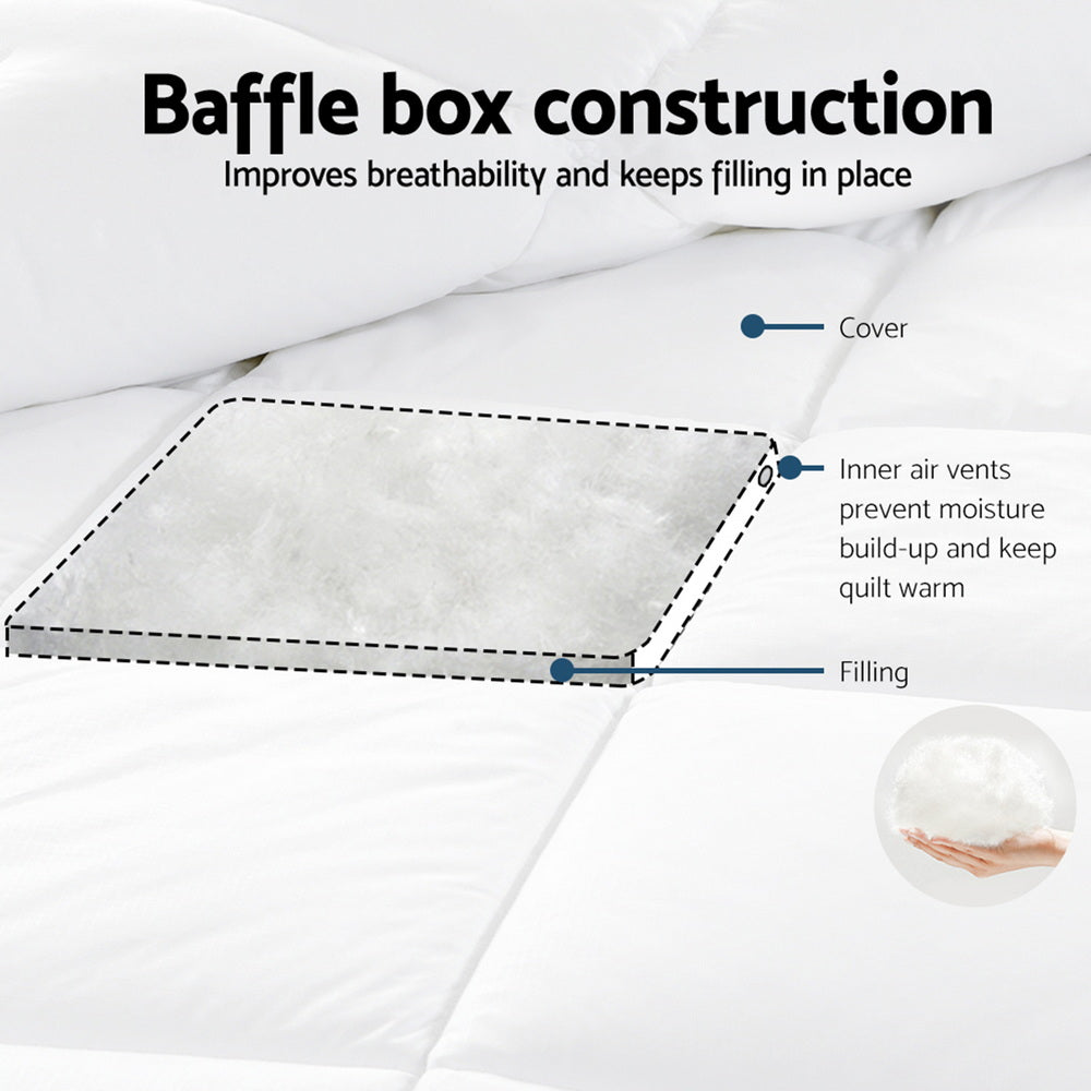Giselle Bedding Goose Feather and Down Quilt – Single, 800 GSM