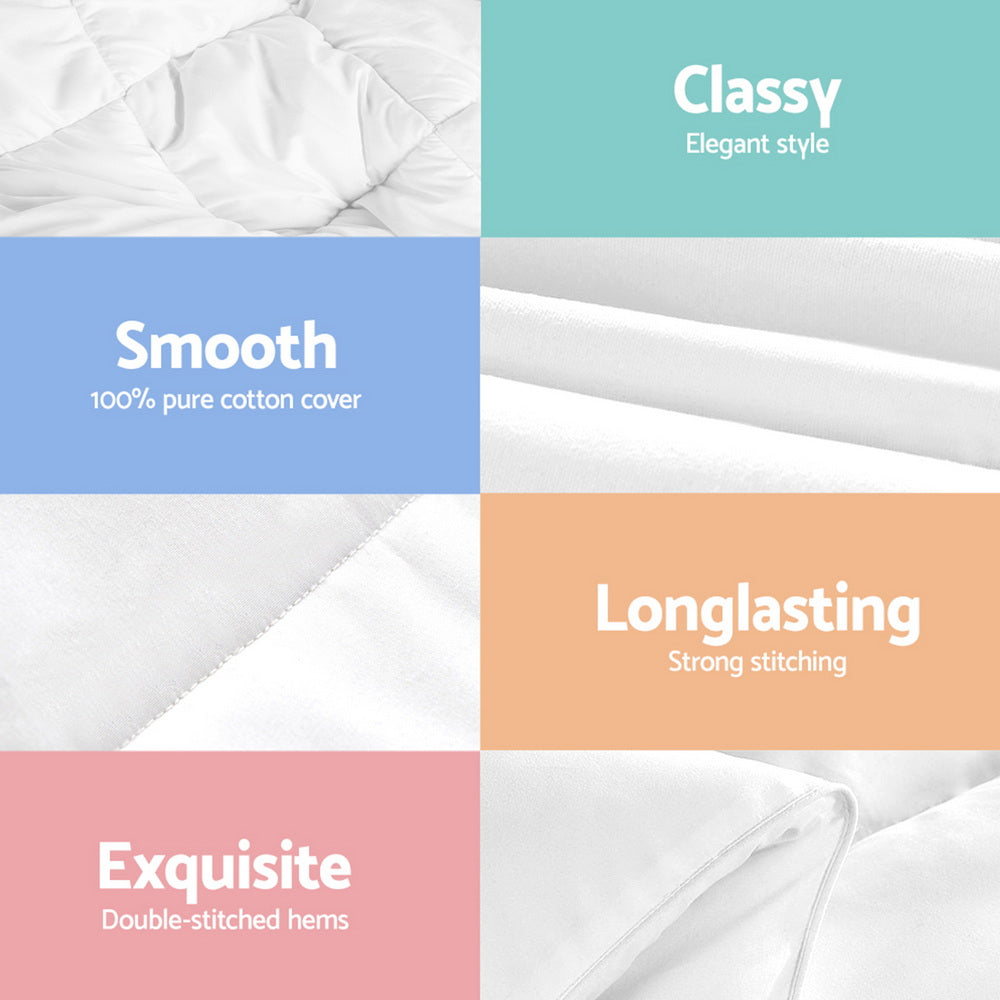 Giselle Bedding Goose Feather and Down Quilt – Single, 800 GSM