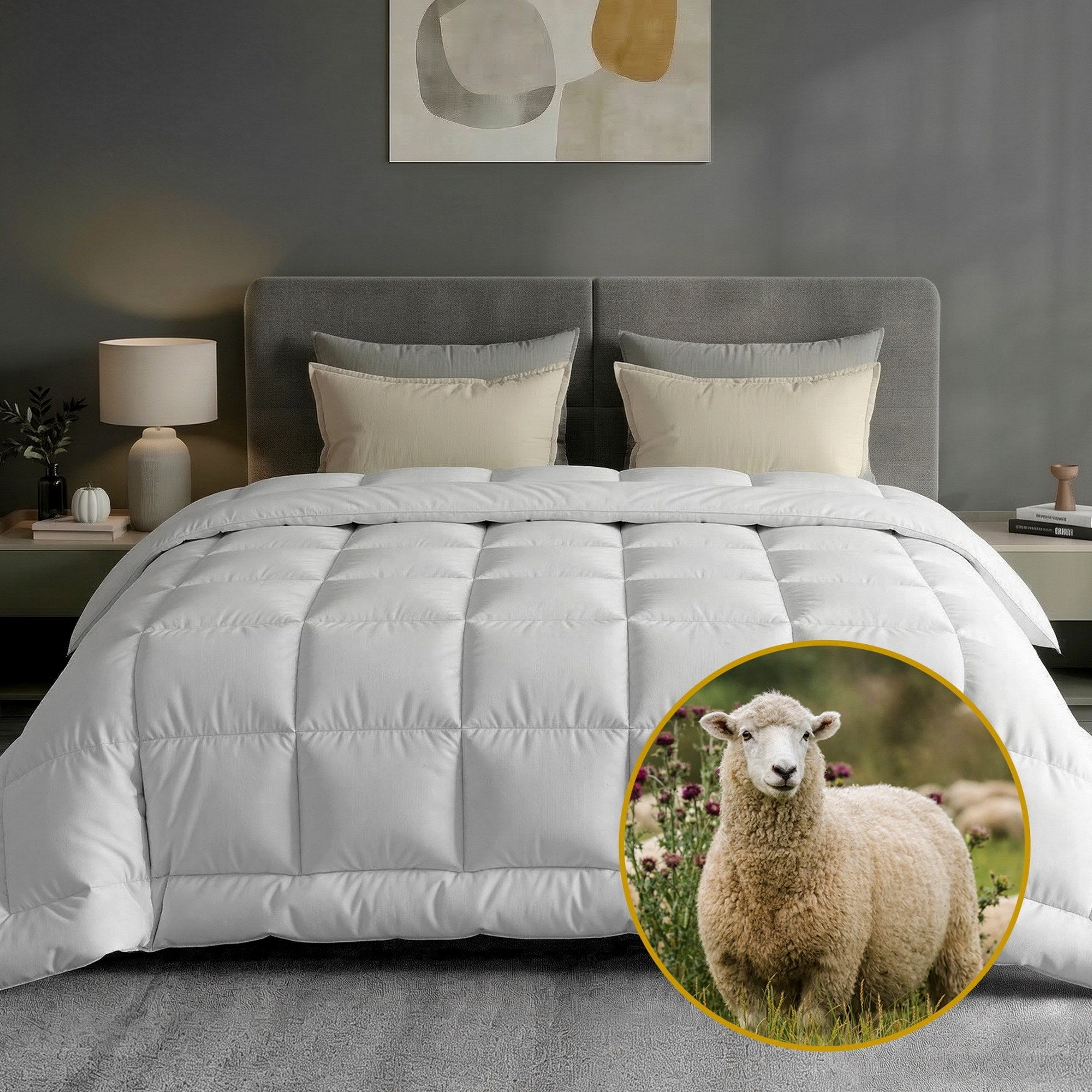 Giselle Bedding Wool Quilt – King, 500 GSM