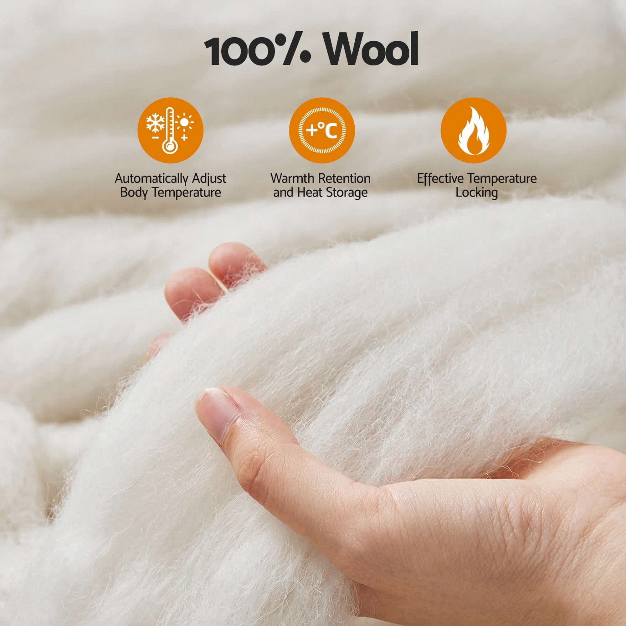 Giselle Bedding Wool Quilt – Super King, 500 GSM