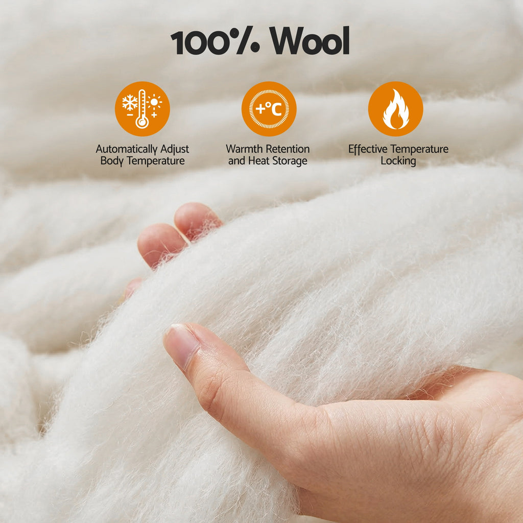 Giselle Bedding 800 GSM Wool Quilt – Queen