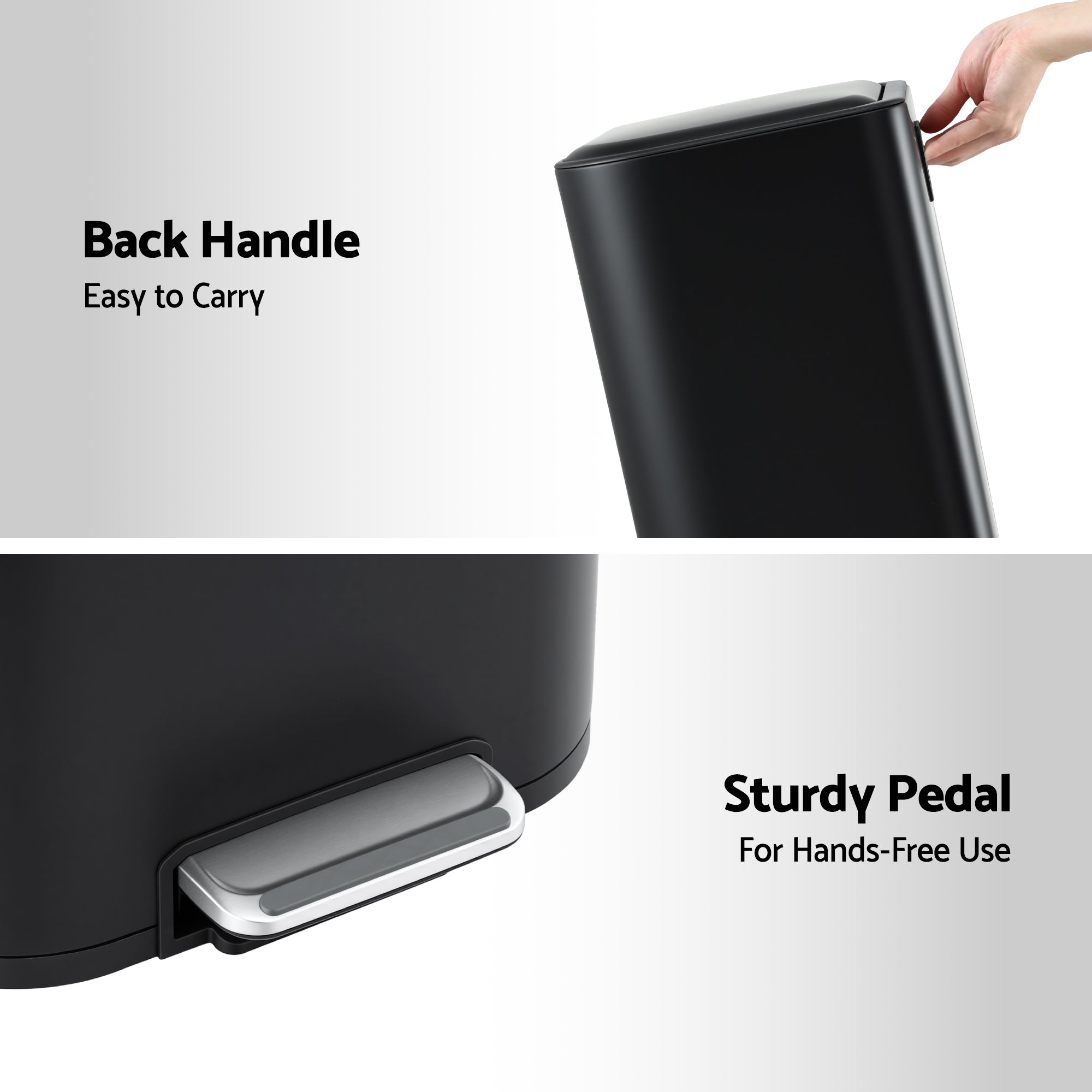 Cefito 40L Soft-Close Pedal Bin – Black