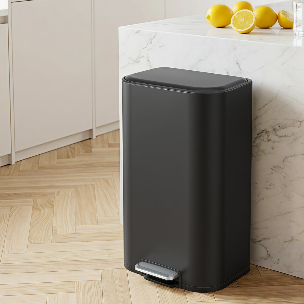 Cefito 40L Soft-Close Pedal Bin – Black