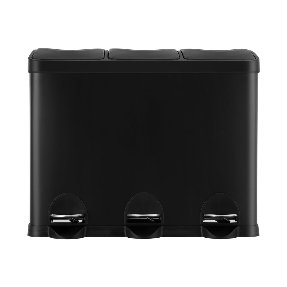 Cefito 45L Triple-Compartment Pedal Bin