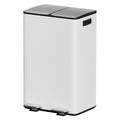 Cefito 60L Dual-Compartment Pedal Bin – White