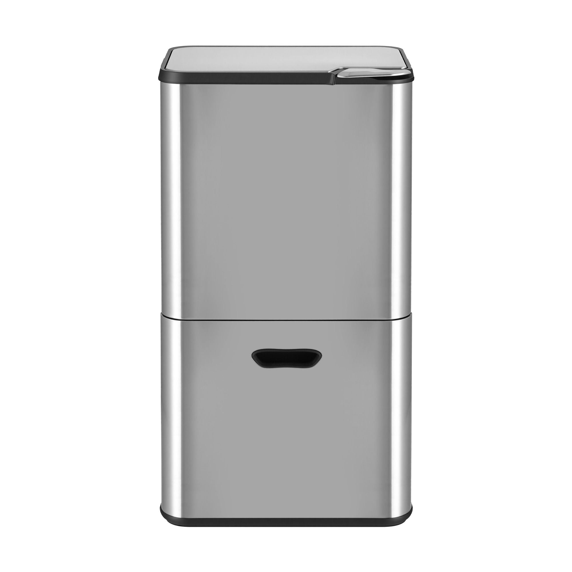 Cefito 63L Three-Compartment Bin – Stainless Steel