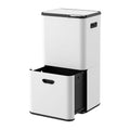 Cefito 63L Three-Compartment Bin – White