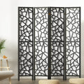 4-Panel Room Divider – 162x170cm, Clover Black | Artiss