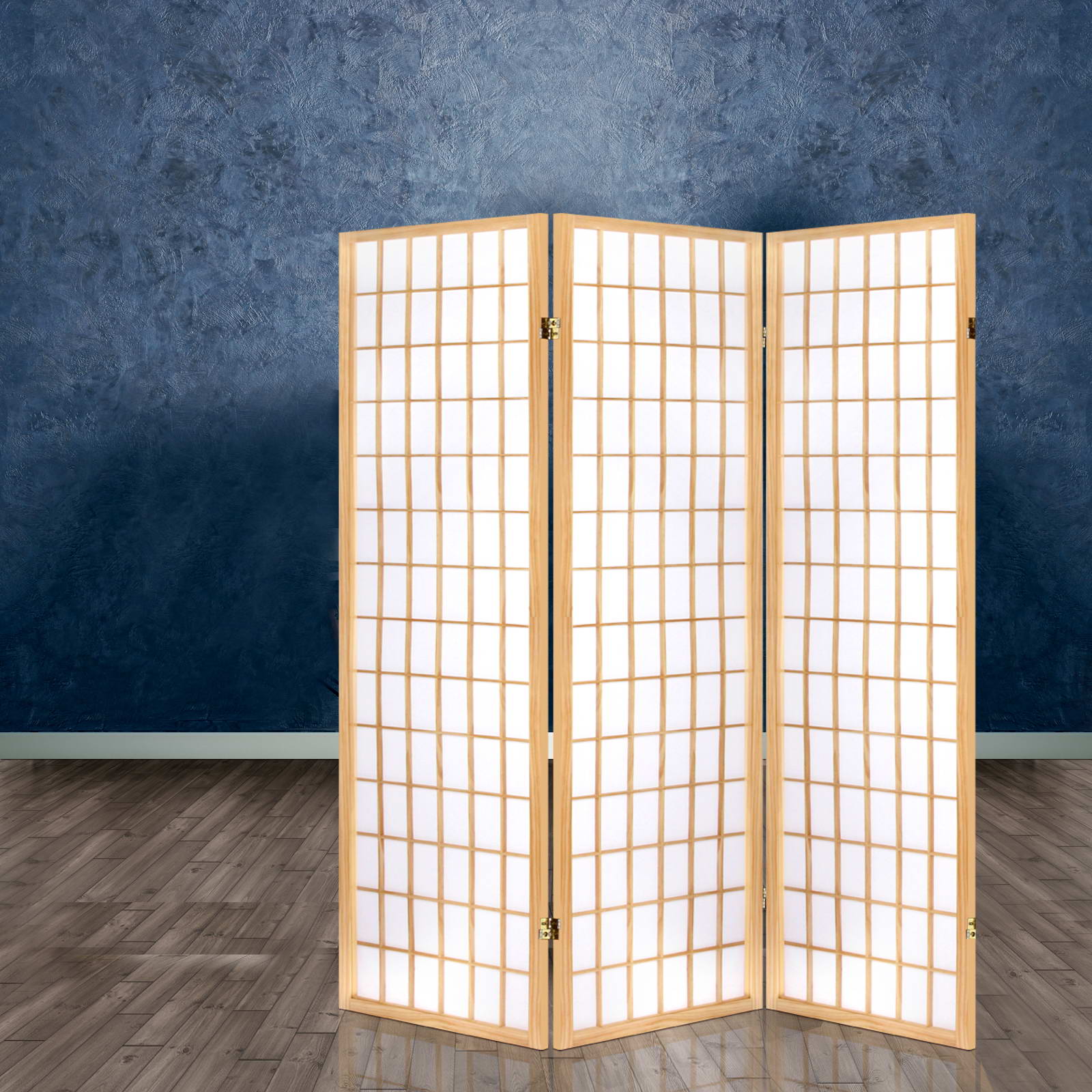 3-Panel Room Divider – 131x179cm, Natural | Artiss