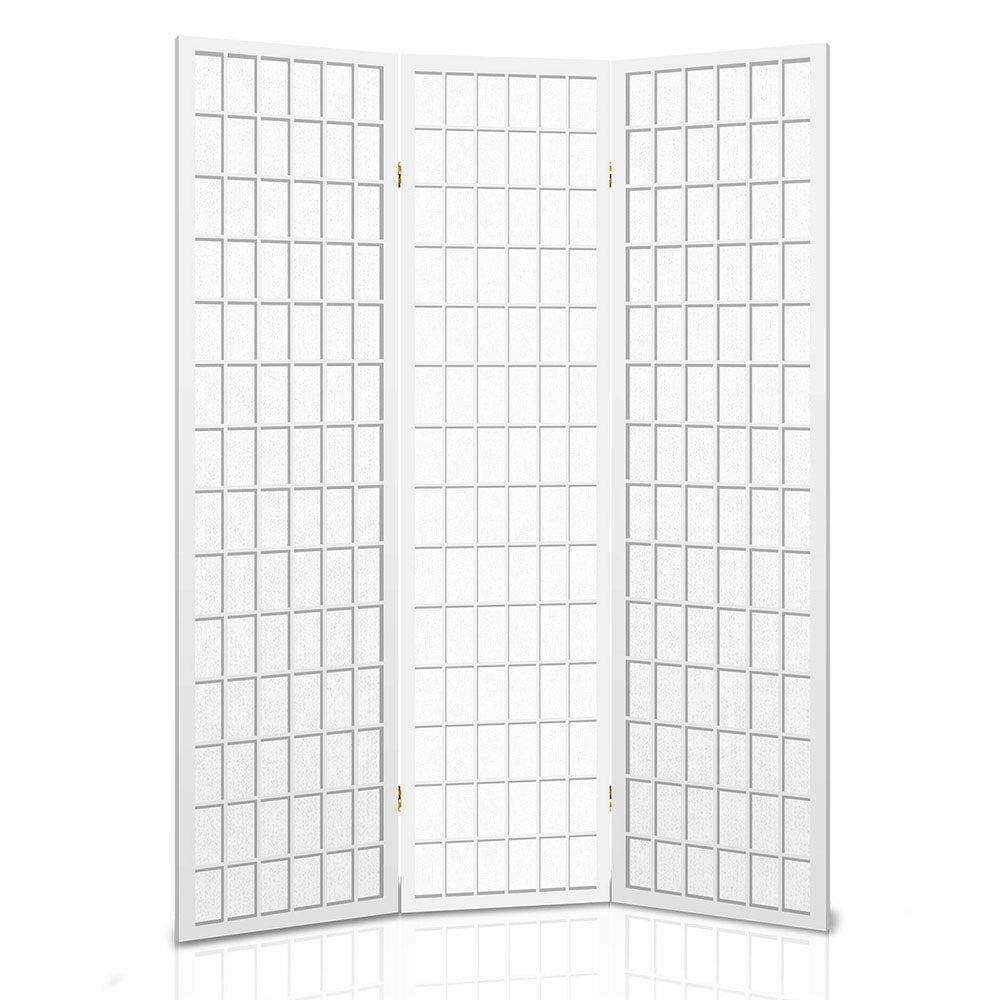3-Panel Room Divider – 131x179cm, White | Artiss