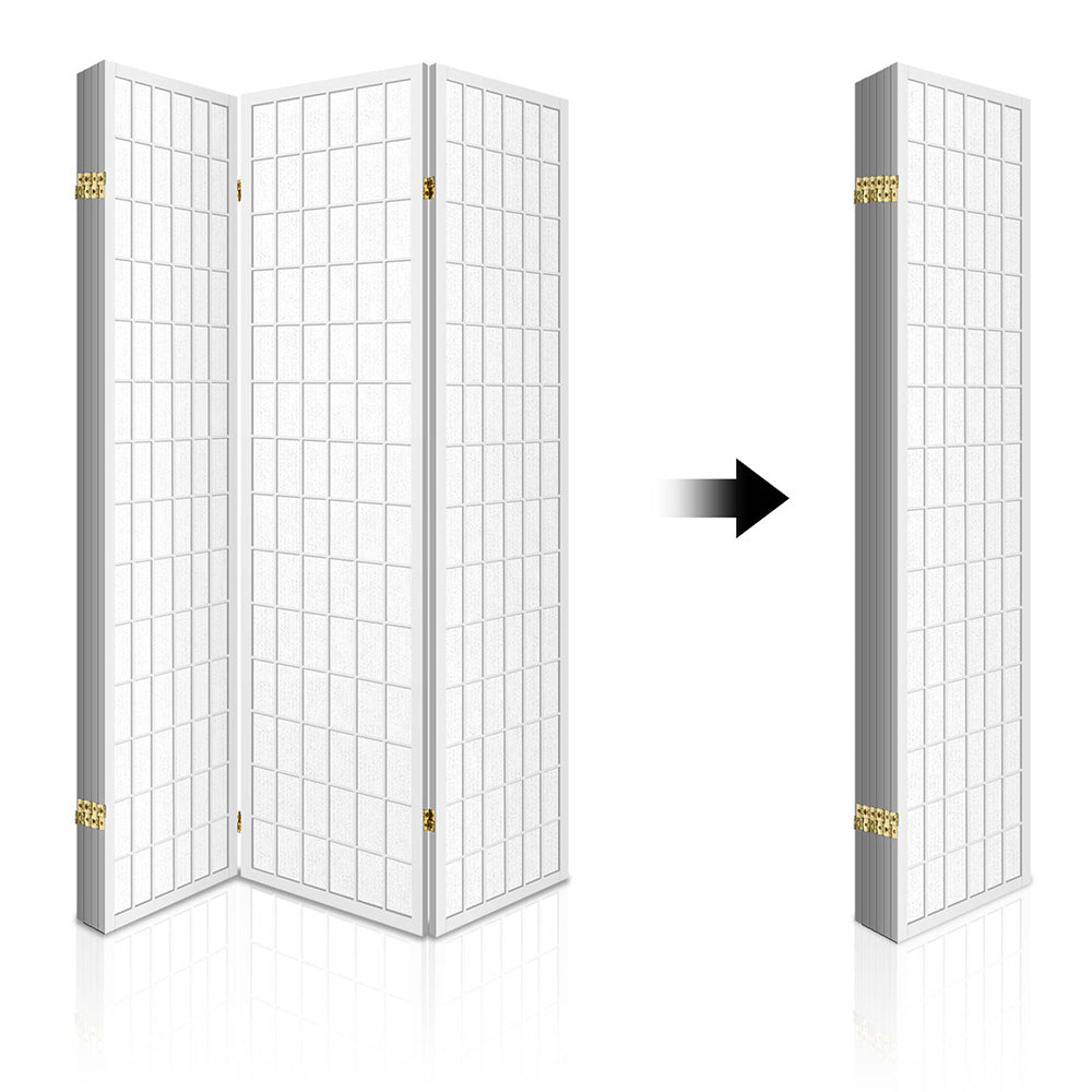 6-Panel Room Divider – 261x179cm, White | Artiss