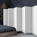 8-Panel Room Divider – 348x179cm, White | Artiss