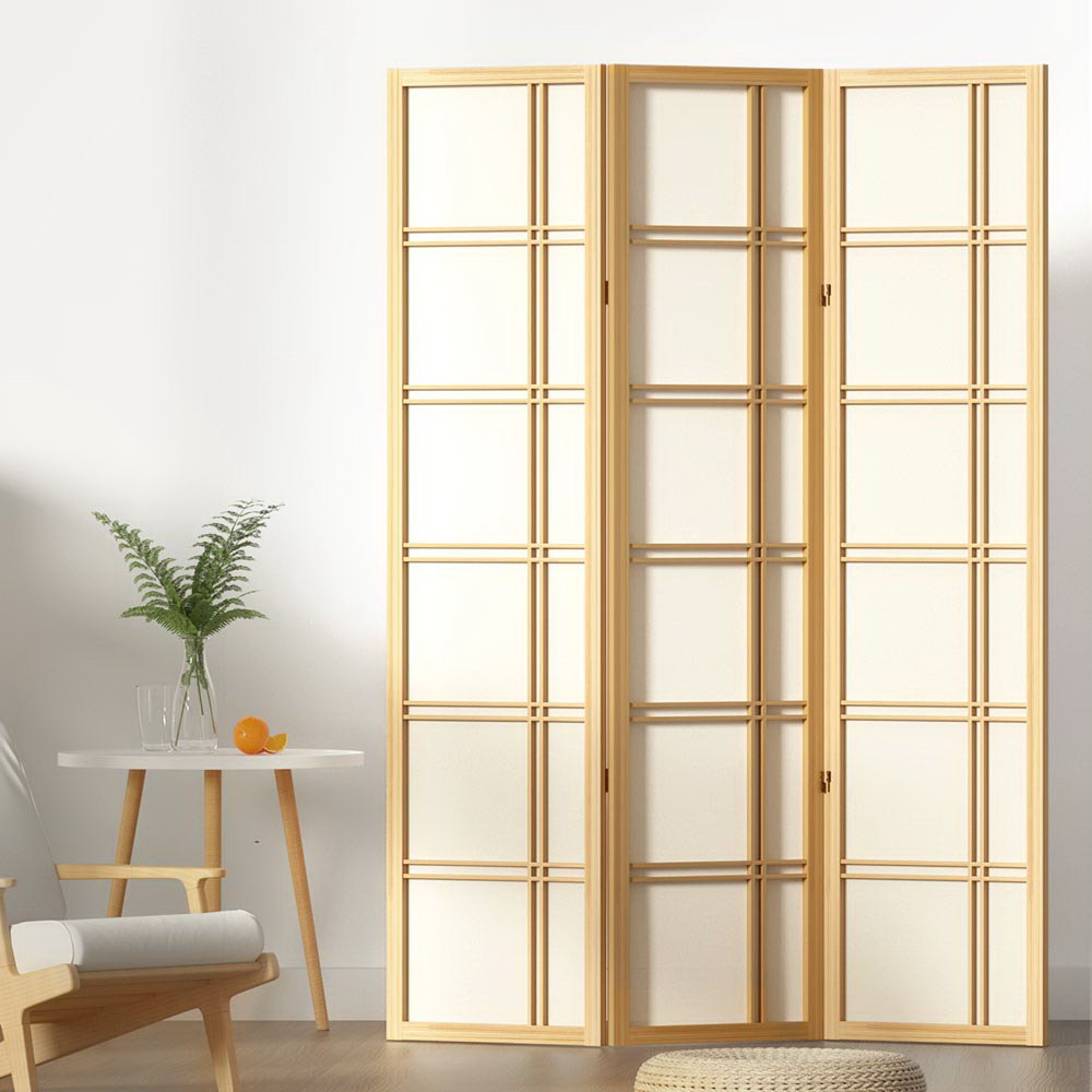 3-Panel Room Divider – 132x179cm, Nova Natural | Artiss