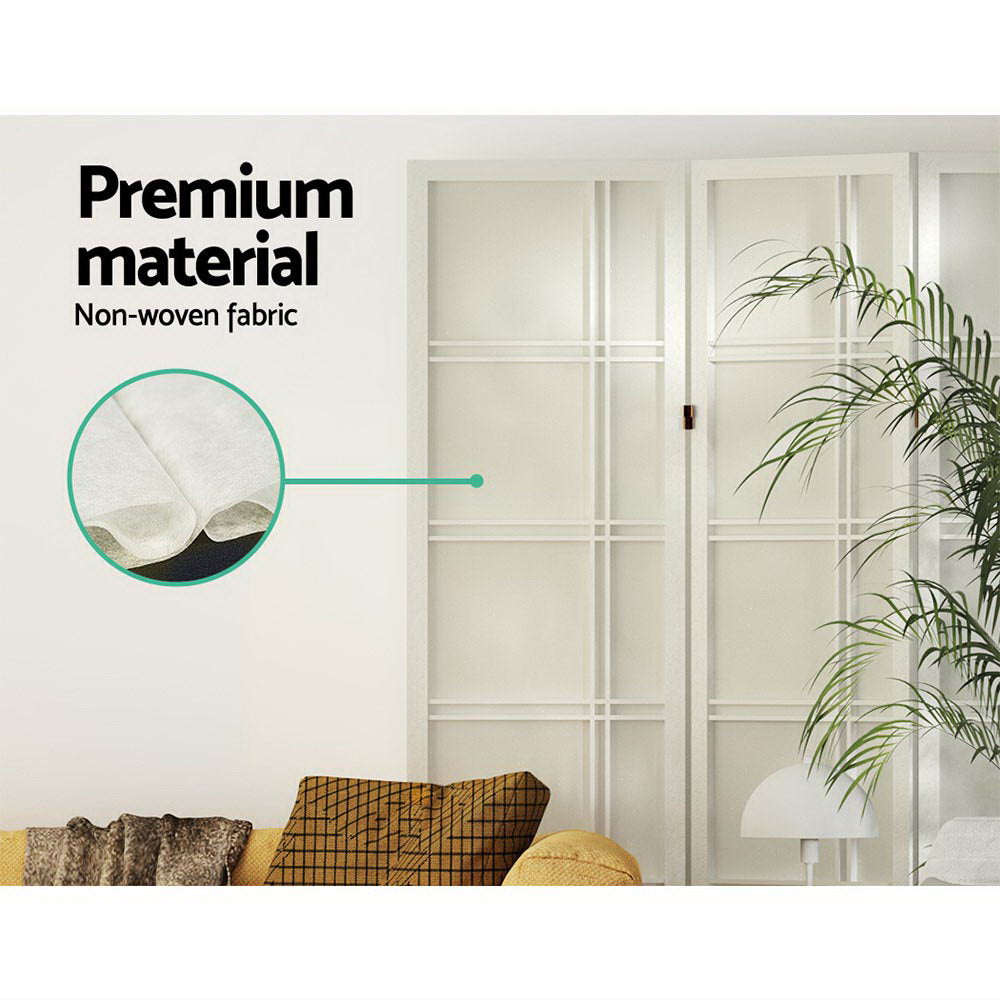 3-Panel Room Divider – 132x179cm, Nova White | Artiss