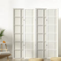 4-Panel Room Divider – 176x179cm, Nova White | Artiss