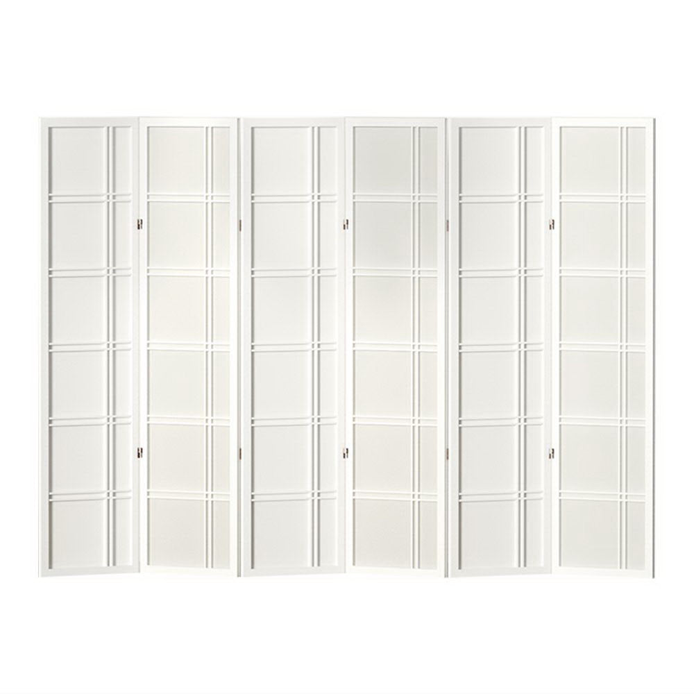 6-Panel Room Divider – 265x179cm, Nova White | Artiss