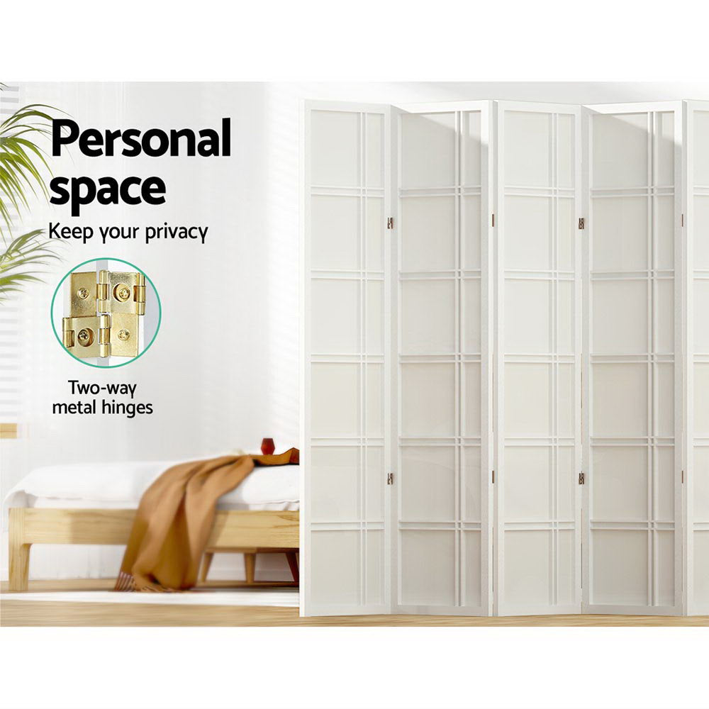 8-Panel Room Divider – 353x179cm, Nova White | Artiss