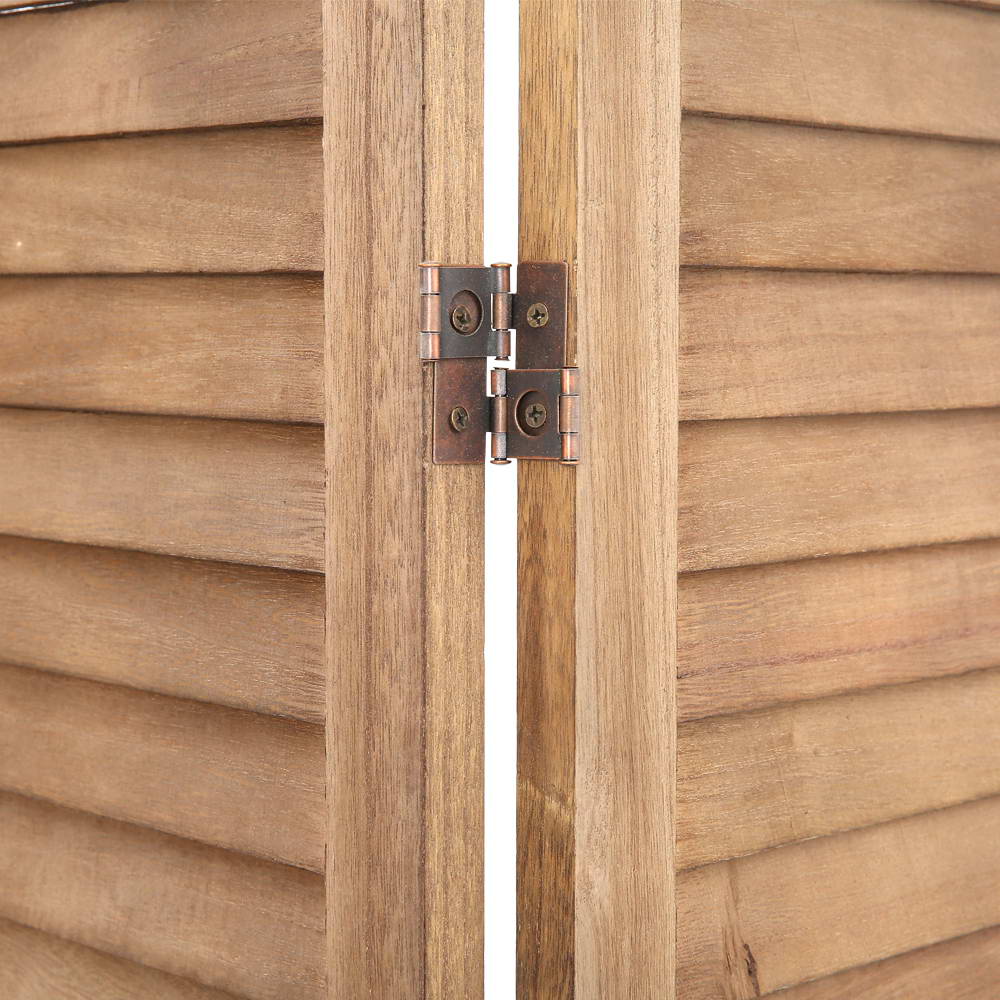 4-Panel Room Divider – 163x170cm, Shelf Oak | Artiss
