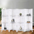 8-Panel Room Divider – 326x170cm, Shelf White | Artiss