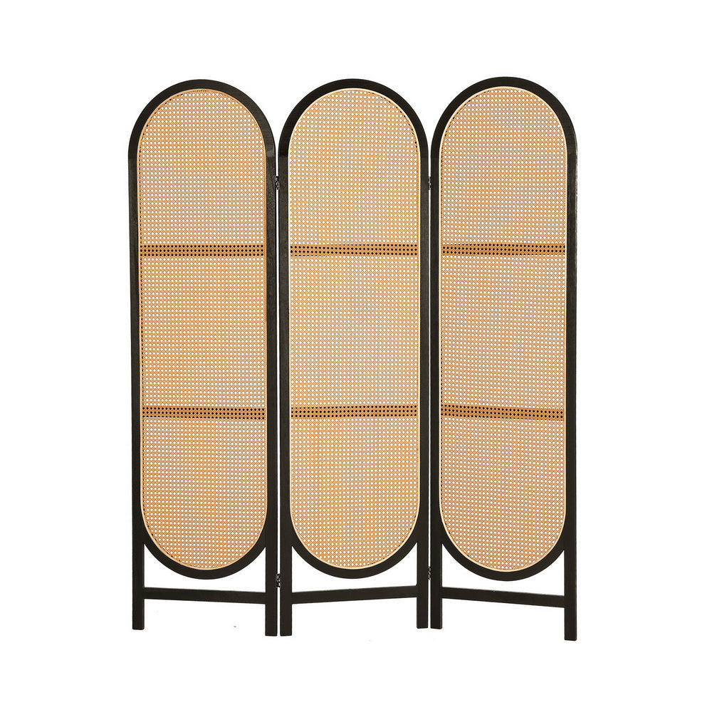 3-Panel Room Divider – 151x180cm, Rattan Brown | Artiss