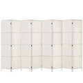 8-Panel Room Divider – 326x170cm, Woven White | Artiss