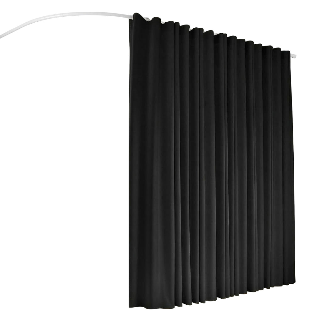 Artiss Ceiling-Mounted Flexible Curtain Room Divider – Black
