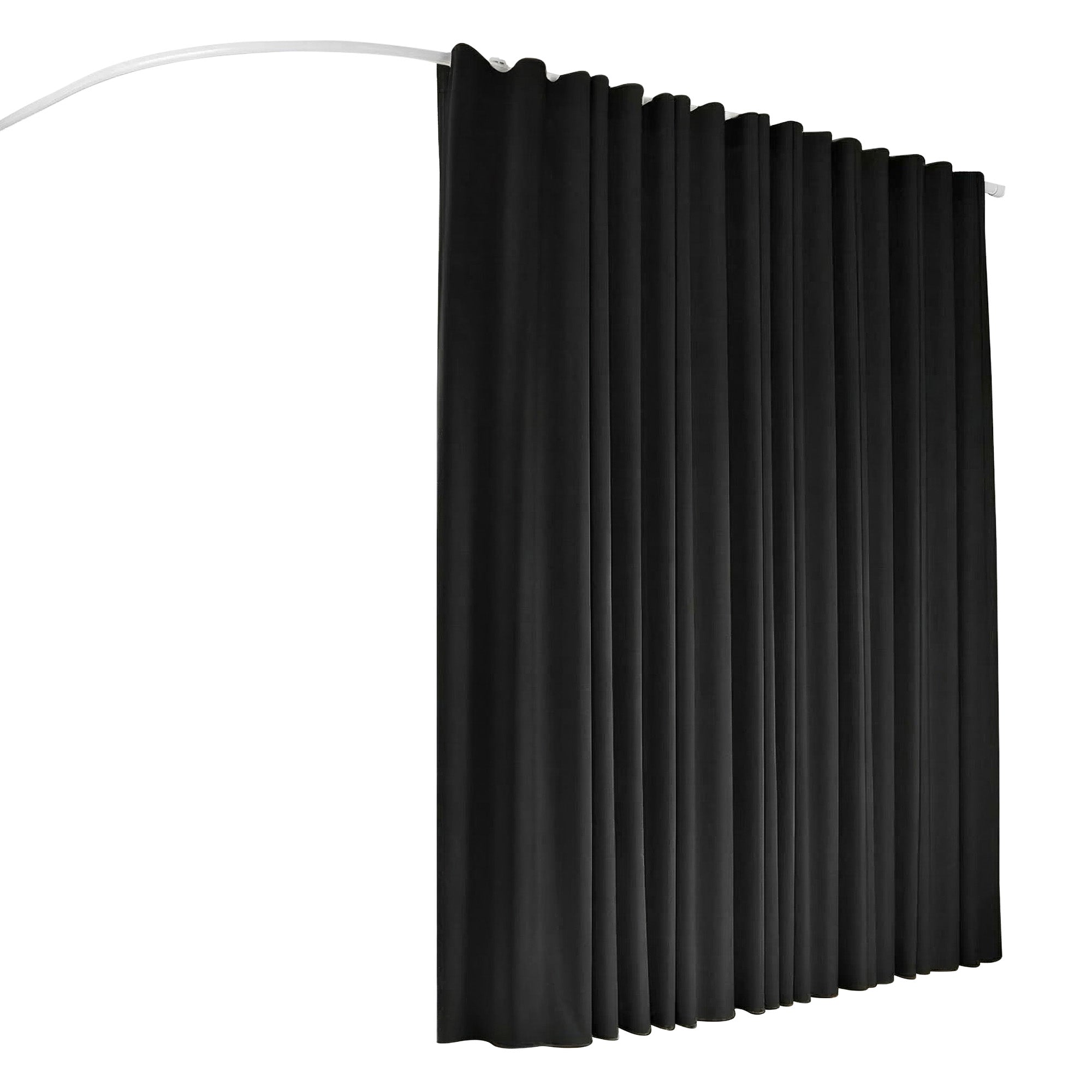Artiss Ceiling-Mounted Flexible Curtain Room Divider – Black