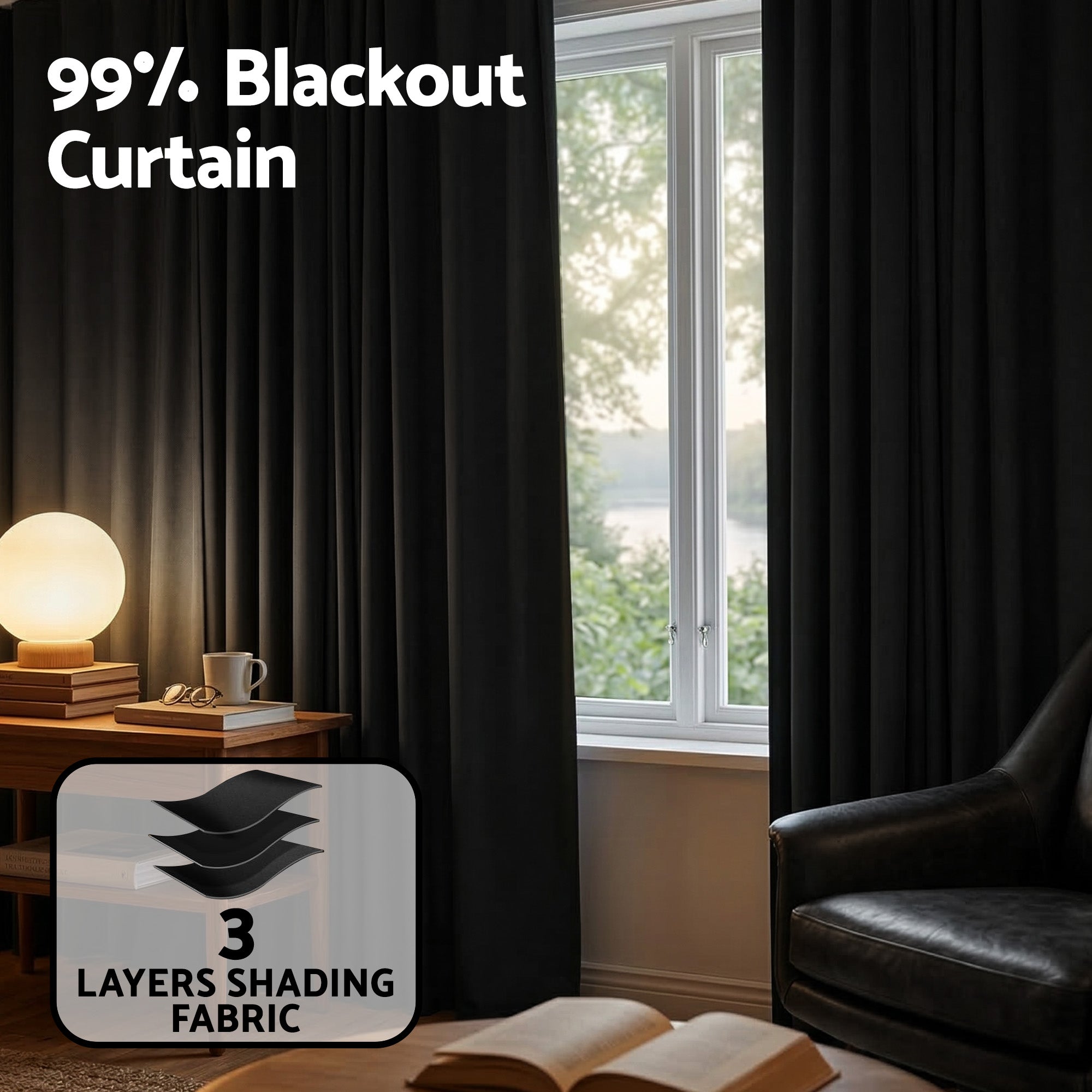 Artiss Ceiling-Mounted Flexible Curtain Room Divider – Black